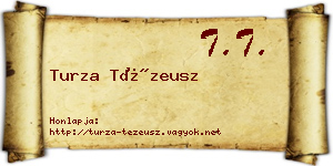 Turza Tézeusz névjegykártya